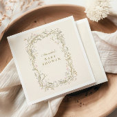 Rustic Woodland Fern Baby shower Servet