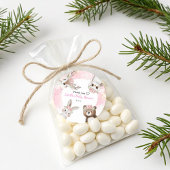 Rustic Woodland Floral Boho Girl Baby shower Ronde Sticker