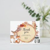 Rustic Woodland Floral Hartelijk dank Bedankkaart (Staand voorkant)