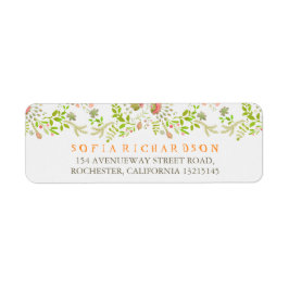 Rustic Woodland Floral Retouradres Labels