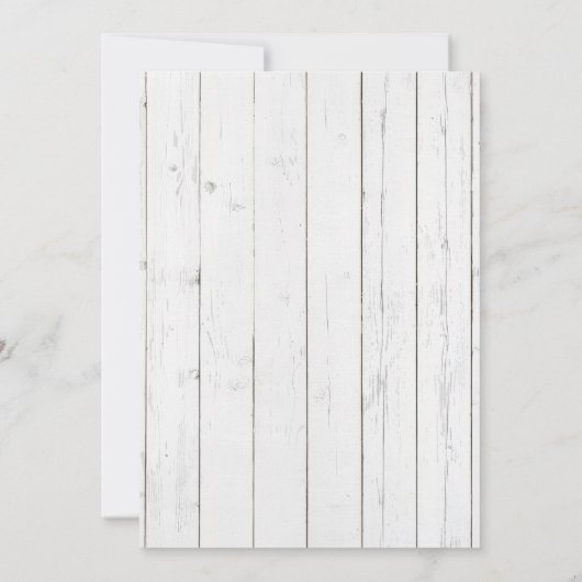 Rustic Woodland Floral Teddy Bear Baby shower Kaart (Achterkant)