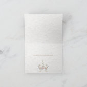 Rustic Woodland Floral Unicorn Dank je Bedankkaart (Binnen)