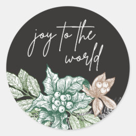 Rustic Woodland Foliage Holiday Sticker
