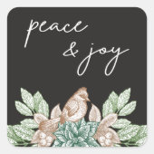 Rustic Woodland Foliage Holiday Sticker (Voorkant)