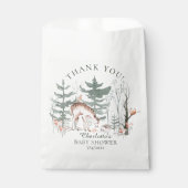Rustic Woodland Forest Animals Baby shower Bedankzakje (Voorkant)