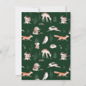 Rustic Woodland Forest Animals Baby shower Invita Kaart (Achterkant)
