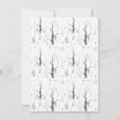Rustic Woodland Forest Animals Baby shower Invita Kaart (Achterkant)