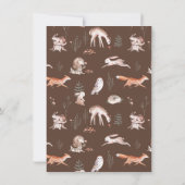 Rustic Woodland Forest Animals Baby shower Invitat Kaart (Achterkant)