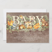 Rustic Woodland Forest Animals Baby shower Kaart (Voorkant)