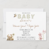* Rustic Woodland Forest Animals Baby shower Kaart (Achterkant)