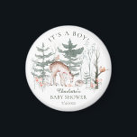 Rustic Woodland Forest Animals Baby shower Magneet<br><div class="desc">Sweet rustic baby ontwerp met een bosscène met een hert,  egel,  vogel en eekhoorn op een bosachtergrond. Bezoek onze winkel om ons hele collectie voor het ontwerpen van bosdieren te uitzichten.</div>