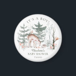 Rustic Woodland Forest Animals Baby shower Magneet<br><div class="desc">Sweet rustic baby ontwerp met een bosscène met een hert,  egel,  vogel en eekhoorn op een bosachtergrond. Bezoek onze winkel om ons hele collectie voor het ontwerpen van bosdieren te uitzichten.</div>