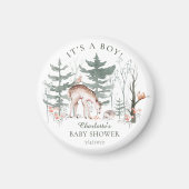 Rustic Woodland Forest Animals Baby shower Magneet (Voorkant)