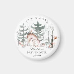 Rustic Woodland Forest Animals Baby shower Magneet