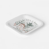 Rustic Woodland Forest Animals Baby shower Papieren Bordje (Gebogen)