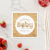 Rustic Woodland Forest Animals Baby shower Servet (Insitu)