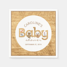Rustic Woodland Forest Animals Baby shower