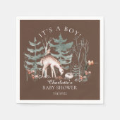 Rustic Woodland Forest Animals Baby shower Servet (Voorkant)