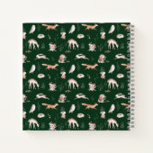 Rustic Woodland Forest Animals Baby's eerste jaar  Notitieboek (Achterkant)
