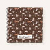 Rustic Woodland Forest Animals Baby's eerste jaar  Notitieboek (Voorkant)