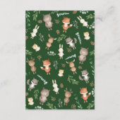 Rustic Woodland Forest Animals Books for Baby Informatiekaartje (Achterkant)