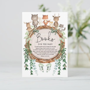 Rustic Woodland Forest Animals Books for Baby Informatiekaartje