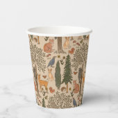 Rustic Woodland Forest Animals Boy Baby shower Papieren Bekers (Achterkant)