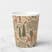 Rustic Woodland Forest Animals Boy Baby shower Papieren Bekers (Links)