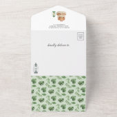 Rustic Woodland Forest Animals Camping Baby shower All In One Uitnodiging (Buitenkant)