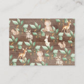 Rustic Woodland Forest Animals Gift Display Shower Informatiekaartje (Achterkant)