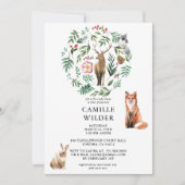 Rustic Woodland Forest Animals Kaart (Voorkant)