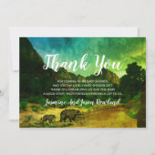 Rustic Woodland Forest Beren Baby shower Bedankkaart (Voorkant)