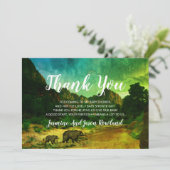 Rustic Woodland Forest Beren Baby shower Bedankkaart (Staand voorkant)