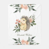 Rustic Woodland Forest Cute Hedgel Fleece Deken (Voorkant)