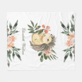 Rustic Woodland Forest Cute Hedgel Fleece Deken (Voorkant (Horizontaal))