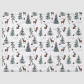 Rustic Woodland Forest Deer/Buck Christmas  Tissuepapier (Voorkant)