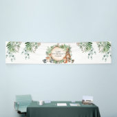 Rustic Woodland Forest Greenery Animals Birthday Spandoek (Beurs)