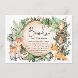 Rustic Woodland Forest Greenery Boeken voor Baby Informatiekaartje