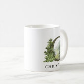 Rustic Woodland Forest Mountain Letter C Monogram Koffiemok (Voorkant rechts)