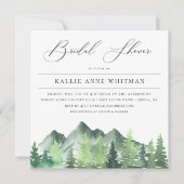 Rustic Woodland Forest Mountain Vrijgezellenfeest Kaart (Voorkant)