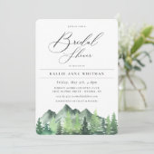 Rustic Woodland Forest Mountain Vrijgezellenfeest Kaart (Staand voorkant)