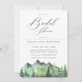 Rustic Woodland Forest Mountain Vrijgezellenfeest Kaart (Voorkant)