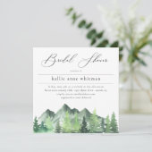 Rustic Woodland Forest Mountain Vrijgezellenfeest Kaart (Staand voorkant)