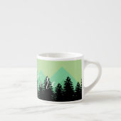 Rustic Woodland Forest & Mountains Adventure Espresso Kop (Rechts)