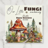 Rustic Woodland Forest Mushroom Baby shower Herfst Bedankjes Labels (Voorkant)