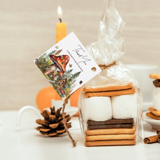 Rustic Woodland Forest Mushroom Baby shower Herfst Bedankjes Labels