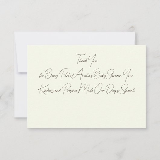 Rustic Woodland Forest Mushroom Baby shower Herfst Bedankkaart (Achterkant)