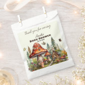 Rustic Woodland Forest Mushroom Baby shower Herfst Bedankzakje (Geknipt)