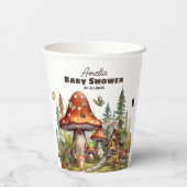 Rustic Woodland Forest Mushroom Baby shower Herfst Papieren Bekers (Achterkant)