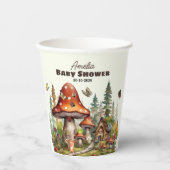Rustic Woodland Forest Mushroom Baby shower Herfst Papieren Bekers (Voorkant)